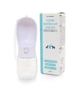 PET PARADISE 犬 猫  モバイルドリンカー 280mL お散歩  給水器 ホワイト
