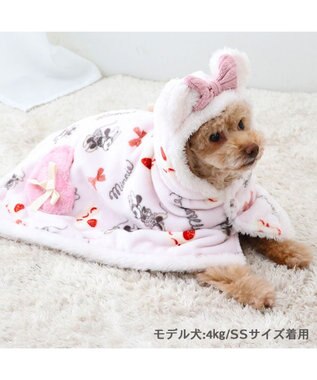 PET PARADISE ディズニー ミニー 着る毛布 《ケーキ柄》 小型犬 ピンク