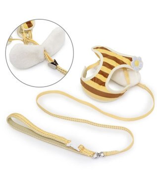 PET PARADISE ペットパラダイス 反射付き リード&ハーネス 《蜂》  SS 小型犬 蜂