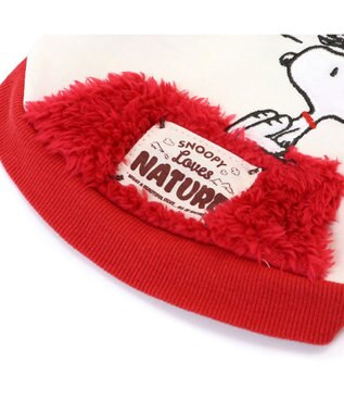 PET PARADISE スヌーピー  ペティヒート パーカー《赤屋根柄 》中型犬 大型犬 白～オフホワイト