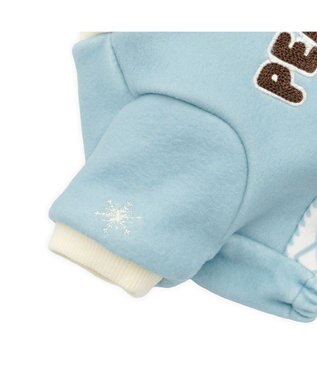 PET PARADISE スヌーピー ペティヒートDAN トレーナー 《雪柄》 中型犬 小型犬 ブルー×ホワイト