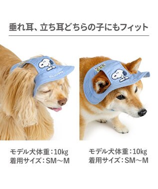 PET PARADISE スヌーピー　接触冷感 ハット ＳＭ～Ｍ/Ｌ 中型犬 大型犬 ブルー