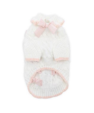 PET PARADISE cherircouture リボン編込ニット 小型犬 ピンク