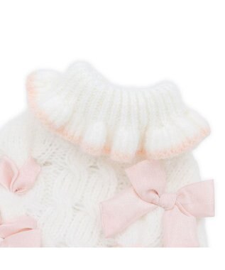 PET PARADISE cherircouture リボン編込ニット 小型犬 ピンク