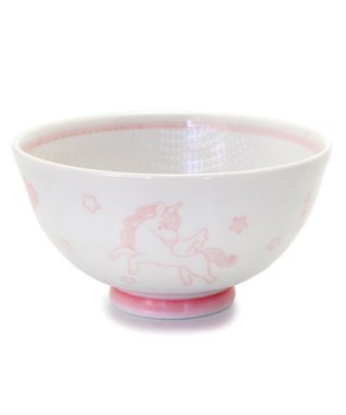 Mother garden マザーガーデン ユニコーン くっつきにくい ご飯茶碗 中盛 ピンク