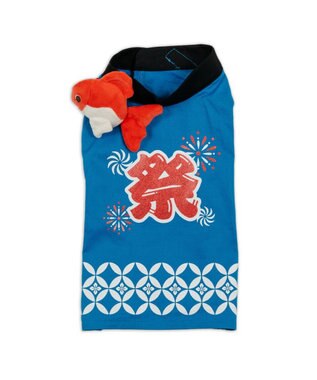 PET PARADISE ペットパラダイス お祭り法被 《金魚》 小型犬 ブルー