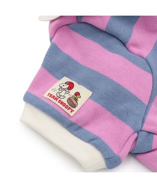 PET PARADISE スヌーピー ラガーシャツ 中型犬 大型犬 グレー×ピンク