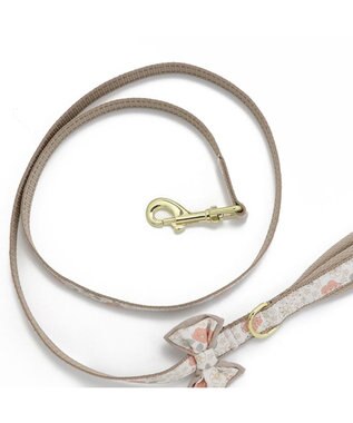 PET PARADISE 花柄 リード【ＳM】中型犬 茶系