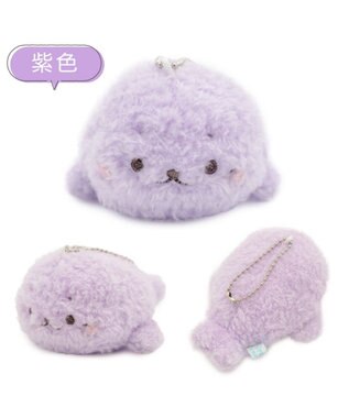Mother garden しろたん ふわふわキーホルダー 《紫》 単品 パープル