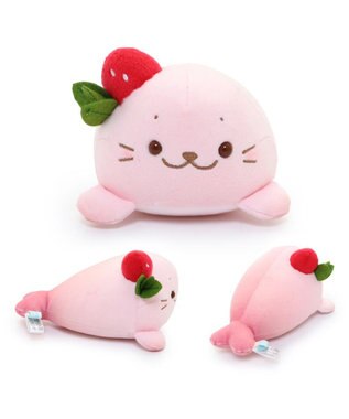 Mother garden しろたん ラテ マスコット ぬいぐるみ 15cm 【単品】 いちごラテ