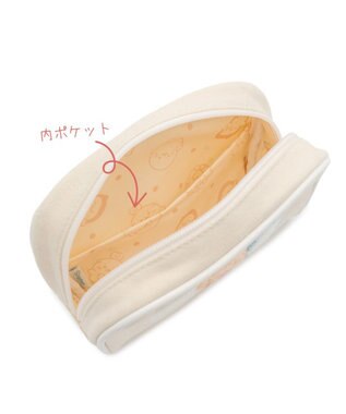 Mother garden しろたん サガラ ポーチ 《お友だち柄》 ベージュ