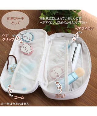 Mother garden しろたん ガジェットポーチ 顔ぼん 白～オフホワイト