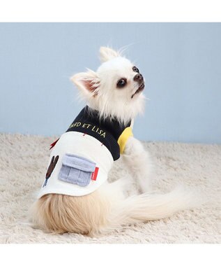 PET PARADISE リサとガスパール サーモキープ 切替 Tシャツ 小型犬 ホワイト