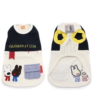 PET PARADISE リサとガスパール サーモキープ 切替 Tシャツ 小型犬 ホワイト