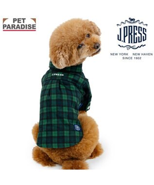  J.PRESS ブラック格子 シャツ 小型犬