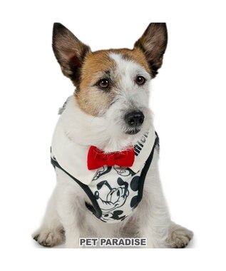 PET PARADISE ディズニー ミッキーマウス＆プルート ベストハーネス 《モノクロ》 ＳＳ