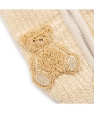 PET PARADISE ペットパラダイス くまちゃん 背開き ジップアップ ベスト 小型 ベージュ