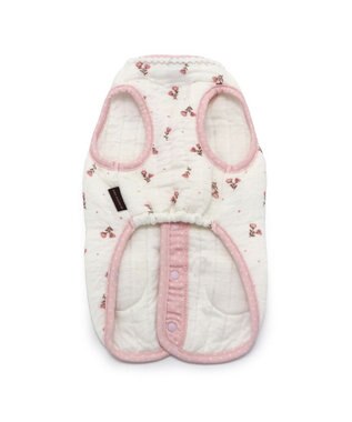 PET PARADISE ペットパラダイス  ふわりとキルト ベスト 花柄  小型犬 白~オフホワイト