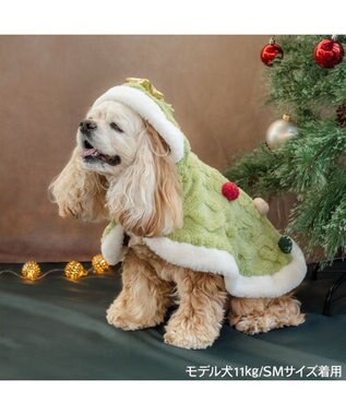 PET PARADISE ペットパラダイス ツリー なりきりポンチョ 2026 中型犬 大型犬 グリーン