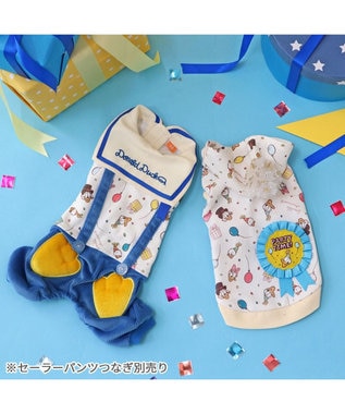 PET PARADISE ディズニー ドナルドダック 90周年 パーカー 《パーティ柄》 小型犬 パーティ柄