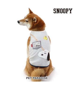 PET PARADISE スヌーピー ポーチ タンクトップ 《グレー》【中型犬】