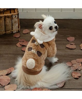 PET PARADISE ペットパラダイス くまちゃん もこもこ パーカー 小型犬 ブラウン
