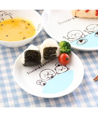 Mother garden しろたん しろたん＆らっこいぬ 洋風プレート S 15.5cm 単品 日本製 -