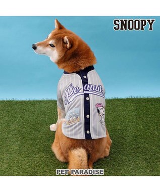  スヌーピー ベースボール Ｔシャツ 《グレー》 中型犬 大型犬