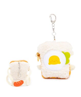 ピンクの白玉♡ハンドメイドマスク＆サコッシュ Mother garden ついてきちゃう しろたん マスコット ミニトート