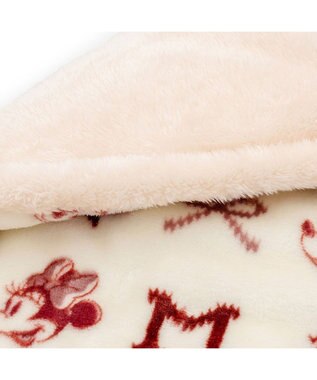 PET PARADISE ディズニー ミッキーマウス 遠赤外線 ボア マット 《ニット柄》 ホワイト×レッド