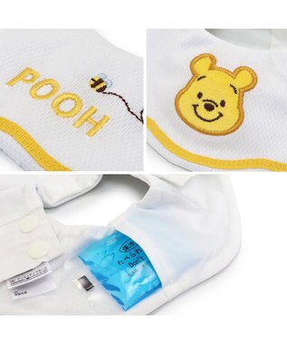 PET PARADISE ディズニー プーさん スカラップ クール バンダナ 小型犬 白～オフホワイト