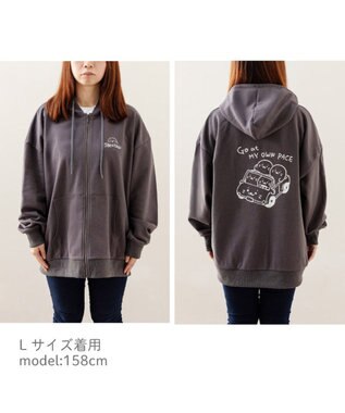 Mother garden しろたん  ジップパーカー 《くるま》 ユニセックス ダークブラウン