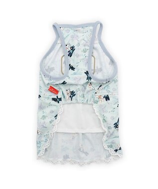 PET PARADISE リサとガスパール 接触冷感  ワンピース 《海草柄》 小型犬 ライトブルー