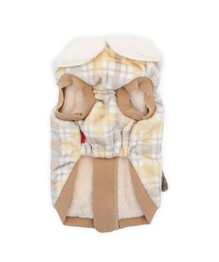 PET PARADISE スヌーピー ボア ジップベスト 《仲良し》 中型犬 ベージュ