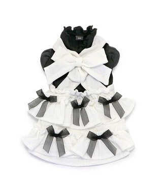 PET PARADISE cherircouture メニーリボンワンピース 小型犬 ブラック