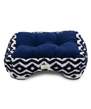 PET PARADISE ペットパラダイス 四角 カドラー 《カントリー柄》 Ｍ ホワイト×ネイビー