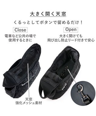 PET PARADISE Lee　スクエア キルトスリング バッグ Ｓ ブラック