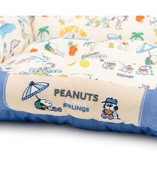 PET PARADISE スヌーピー クール 四角カドラー 《サマーバケーション柄》 ＬＬ ホワイト×ブルー