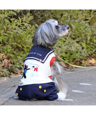 PET PARADISE リサとガスパール セーラー パンツ つなぎ 小型犬 ホワイト