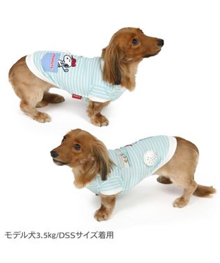 PET PARADISE スヌーピー ゴルファー Ｔシャツ 接触冷感 小型犬 ライトブルー