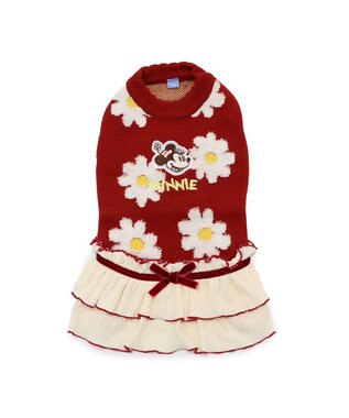 PET PARADISE ディズニー ミニー ニットスカート《花柄》小型犬 赤