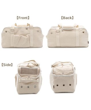 PET PARADISE ペットパラダイス ナチュラル リネンコットン キャリーバッグ ＭＬ 小型犬 ロング ライトベージュ