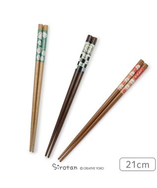 Mother garden しろたん 木製 箸  21cm 《紅梅柄》 単品 紅梅柄