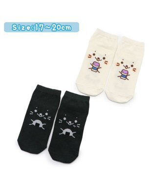Mother garden しろたん 靴下 2足セット 〈顔ぼんミルク柄 顔ぼんおにぎり柄〉 13cm～16ｃｍ 17cm～20ｃｍ 21cm～24ｃｍ マルチカラー
