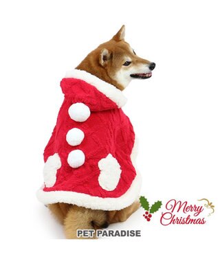 犬 服 秋冬 クリスマス ポンチョ 【中型犬】【大型犬】 サンタ / PET