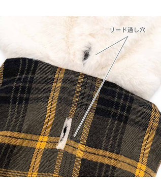 PET PARADISE ディズニー ミッキーマウス チェックコート 小型犬 カーキ×ホワイト