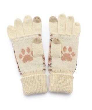 Mother garden マザーガーデン ふわんこ ニット スマホ対応手袋 マルチカラー