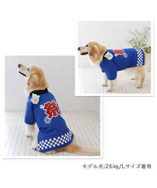 PET PARADISE 犬の服 夏 犬服 ひょっとこ面 お祭り 法被 【中型犬】 【大型犬】 青