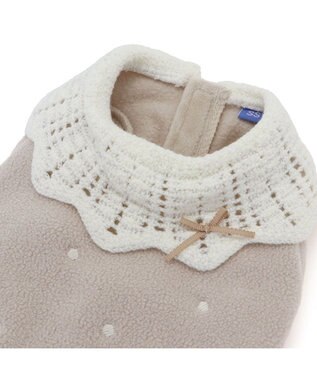 PET PARADISE ペットパラダイス ワンダフル ストレッチ フリース 《 ニット襟 》小型犬 茶