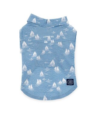 PET PARADISE J.PRESS ウェーブシャツ 《船柄 》 小型犬 ブルー